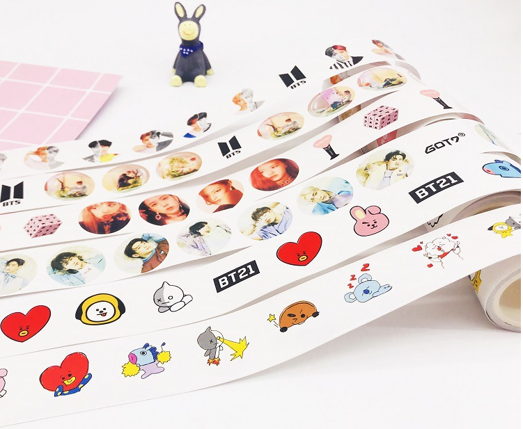 BTS Round Stickers for Bullet Journals and Photos
