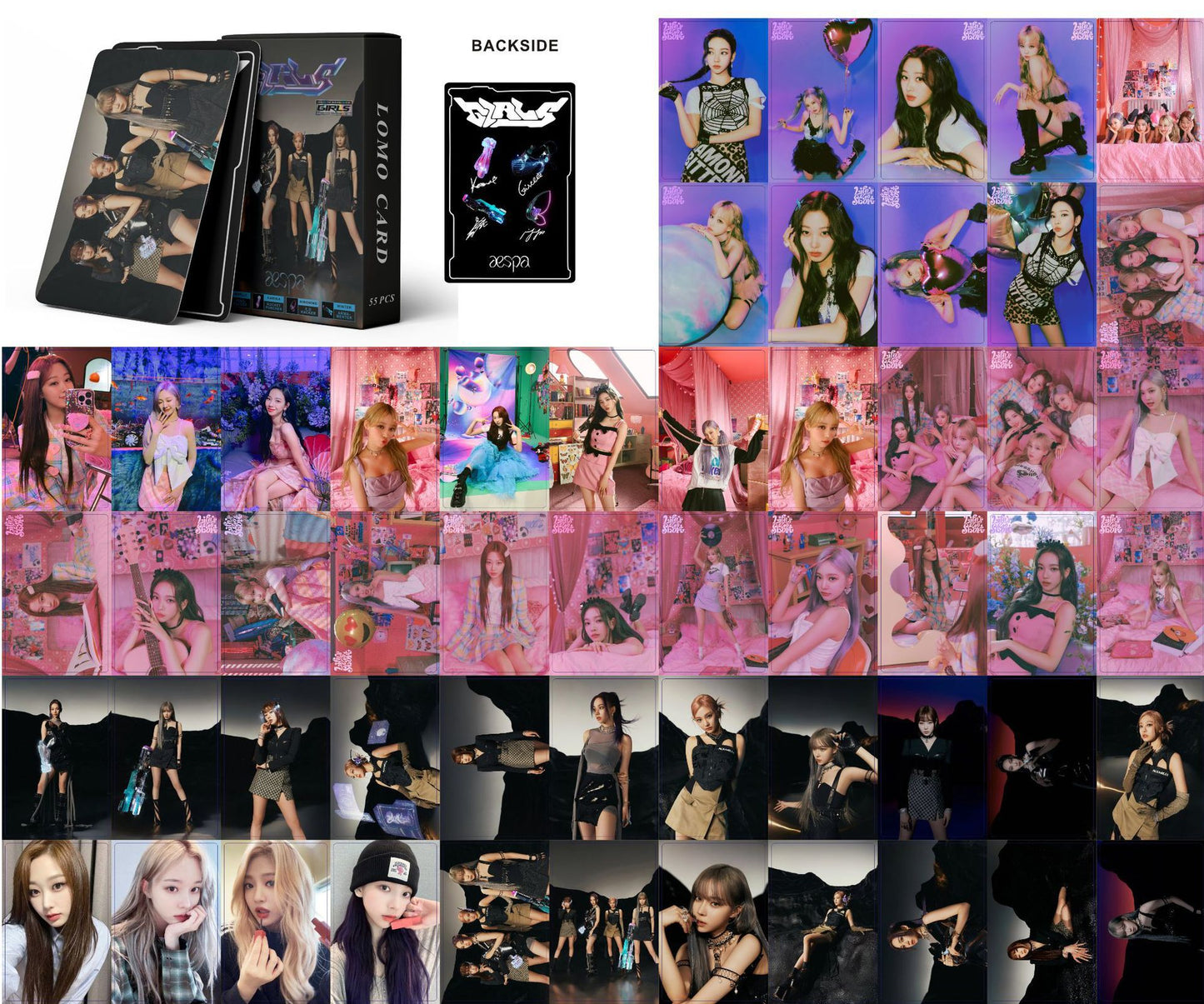 K-pop Girl Group Lomo Cards Set - ITZY, IVE, TWICE, and More