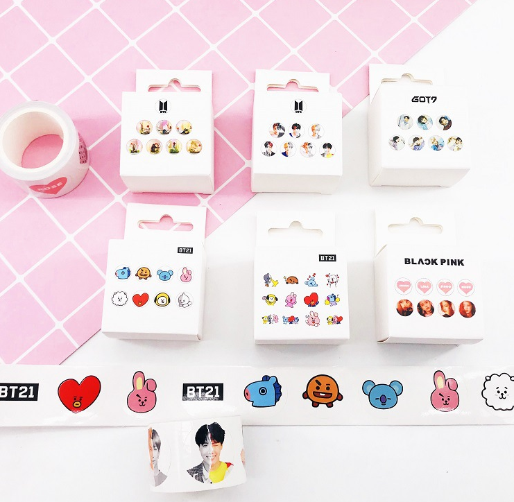 BTS Round Stickers for Bullet Journals and Photos