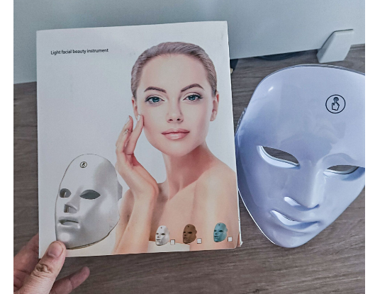 LED Face Mask for Youthful Skin, Red Light Therapy for Face, Red, Blue & Infrared Therapy for Wrinkles, Fine Lines, Dark Spots with 360 LEDs, Skincare Device for Women & Men