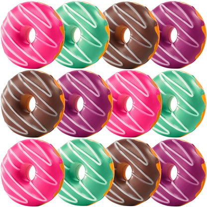 Squishy Donut Delights - 12 Pack Assorted Stress Relief Toys