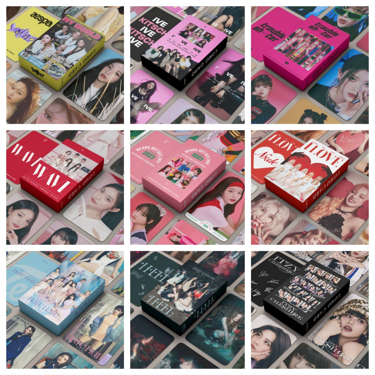 K-pop Girl Group Lomo Cards Set - ITZY, IVE, TWICE, and More