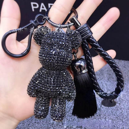 Handmade Rhinestone Gloomy Bear Keychain