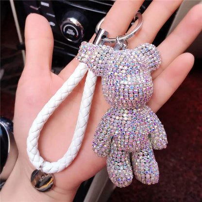 Handmade Rhinestone Gloomy Bear Keychain