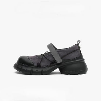 Women's Platform Mary Jane Loafers, Crisscross Strap Chunky Heel Casual Shoes, Sweet & Cool Style for Spring Daily Date & Party