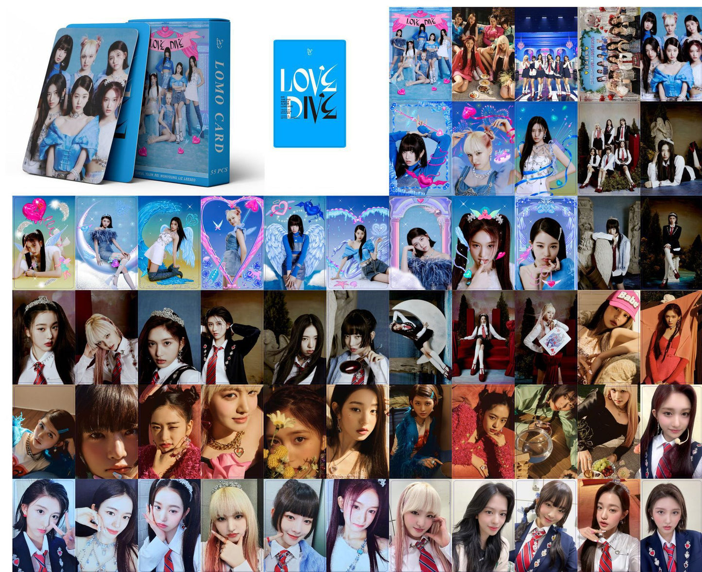 K-pop Girl Group Lomo Cards Set - ITZY, IVE, TWICE, and More