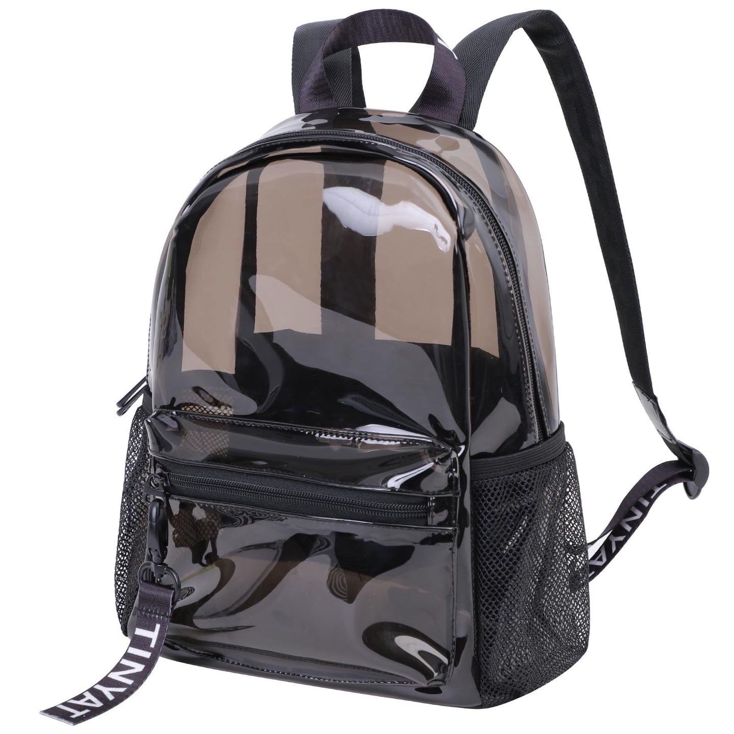 TINYAT Heavy Duty Transparent Clear backpack See Through Clear Bag PVC Backpack for Gym Concerts Sports Travel T9051