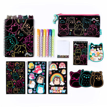 Fashion Angels Squishmallows Stationery Bundle - Includes Sketch Sheets Pouch Notepad Squishmallows Stickers and More - Join The Squish Squad - Cute Stationery Set - Ages 6 and Up