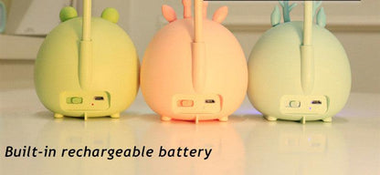 Cartoon Desk Lamp Eye Protection Energy-saving Reading Lamp USB Charging Sleeping Night Light LED Table Lamp for Kids Cute Study Lamps for Bedroom Décor